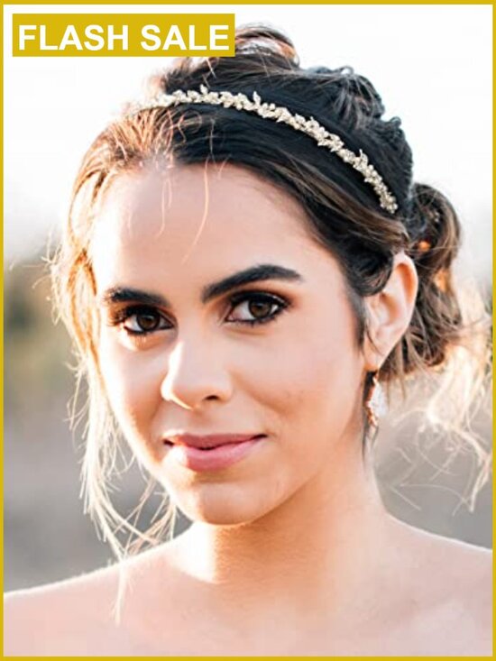 Rhinestone Pearl Crystal Tiara Headband Wedding Hair Accessory